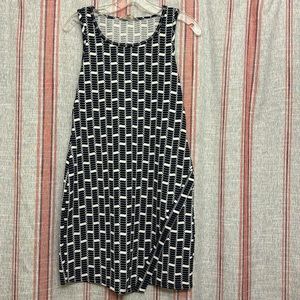 Blue patterned dress